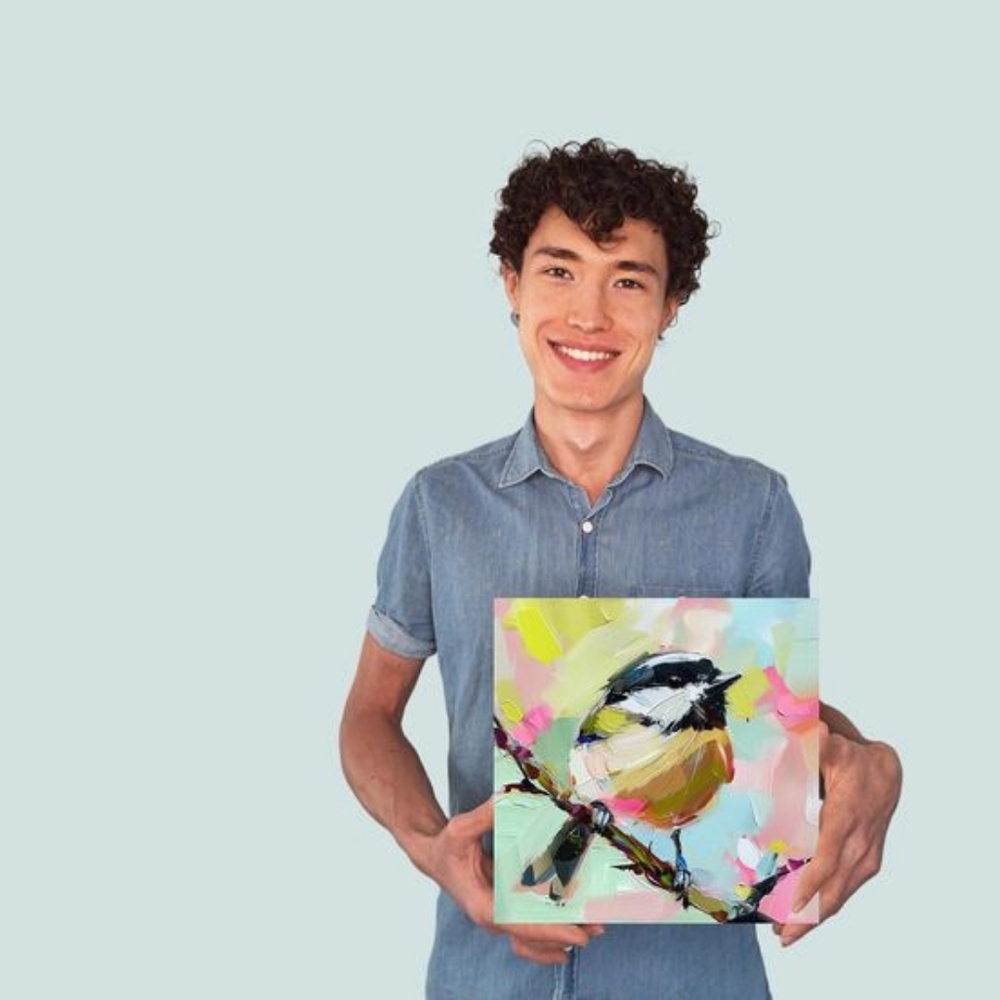 Authentic Mini Fish Painting"Bubble's" - Picture 9 of 13